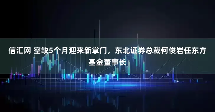 信汇网 空缺5个月迎来新掌门，东北证券总裁何俊岩任东方基金董事长